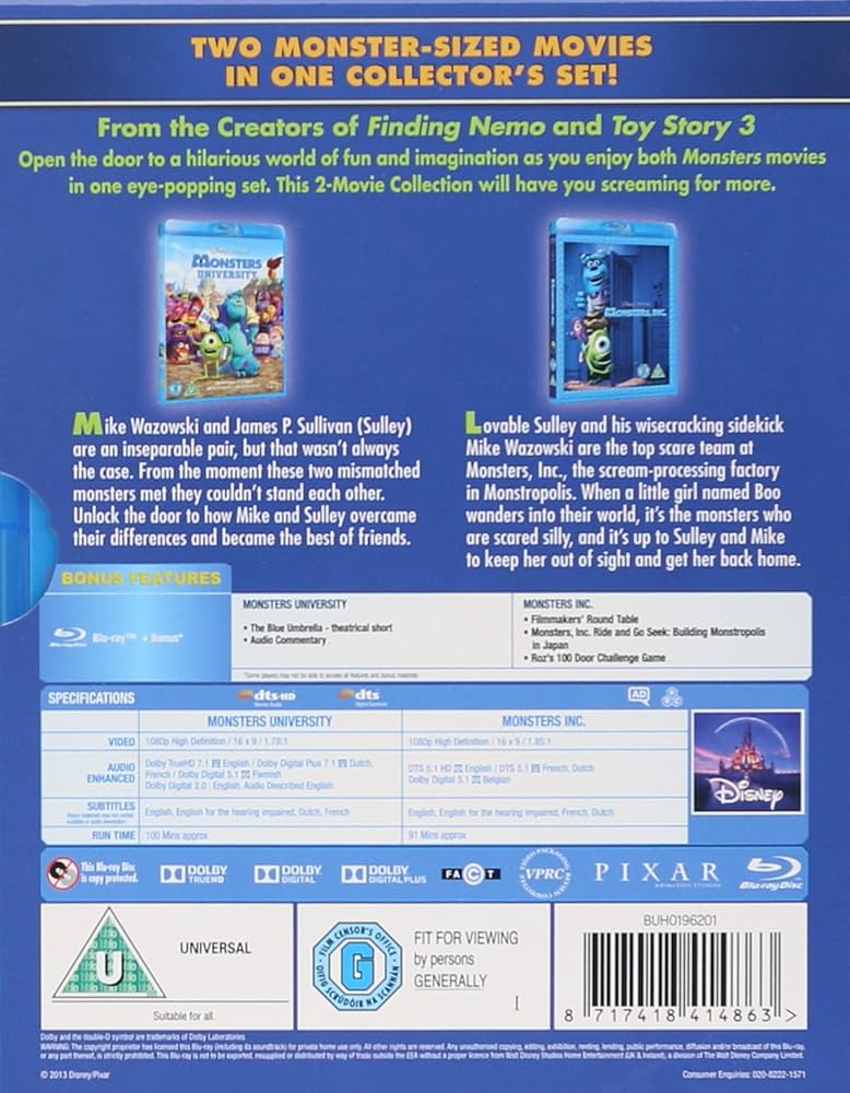 その他 Monsters University/Monsters Inc [Blu-ray] [Import anglais] rdzdsi3 Amazon.co.jp: Monsters University/Monsters Inc [Blu-ray